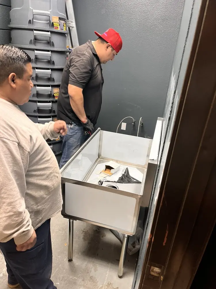 Commercial plumbing and sink installation in South Elmhurst